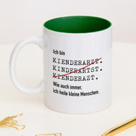Ich bin Kinderarzt/Kinderärztin- Tasse Kinderarzt Dunkelgrün Tasse Lieblingskollegen®