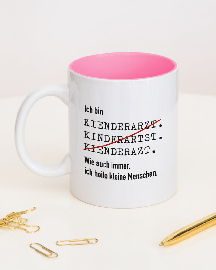 Ich bin Kinderarzt/Kinderärztin- Tasse Kinderarzt Pink Tasse Lieblingskollegen®