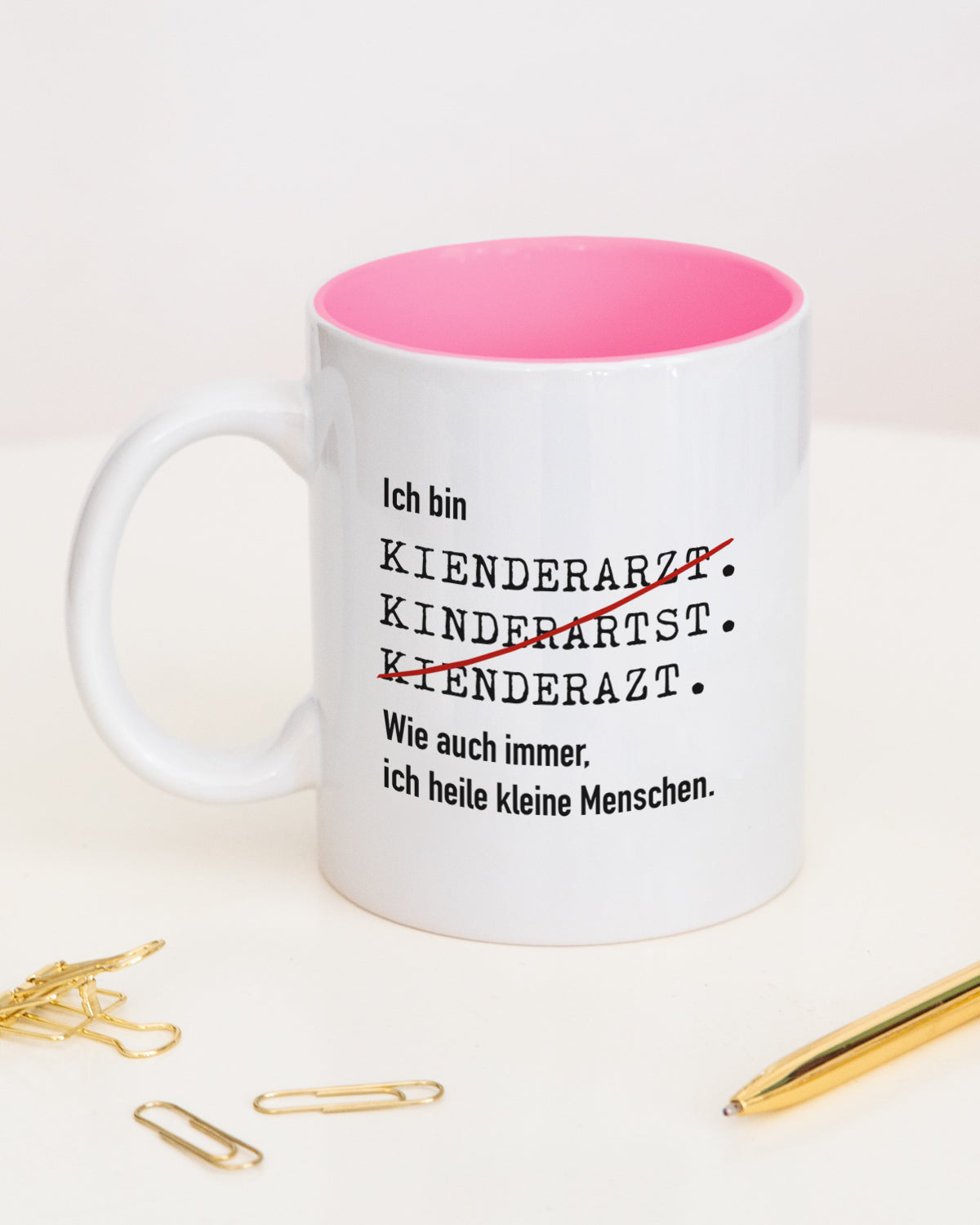 Ich bin Kinderarzt/Kinderärztin- Tasse Kinderarzt Pink Tasse Lieblingskollegen®