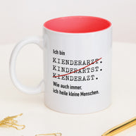 Ich bin Kinderarzt/Kinderärztin- Tasse Kinderarzt Rot Tasse Lieblingskollegen®
