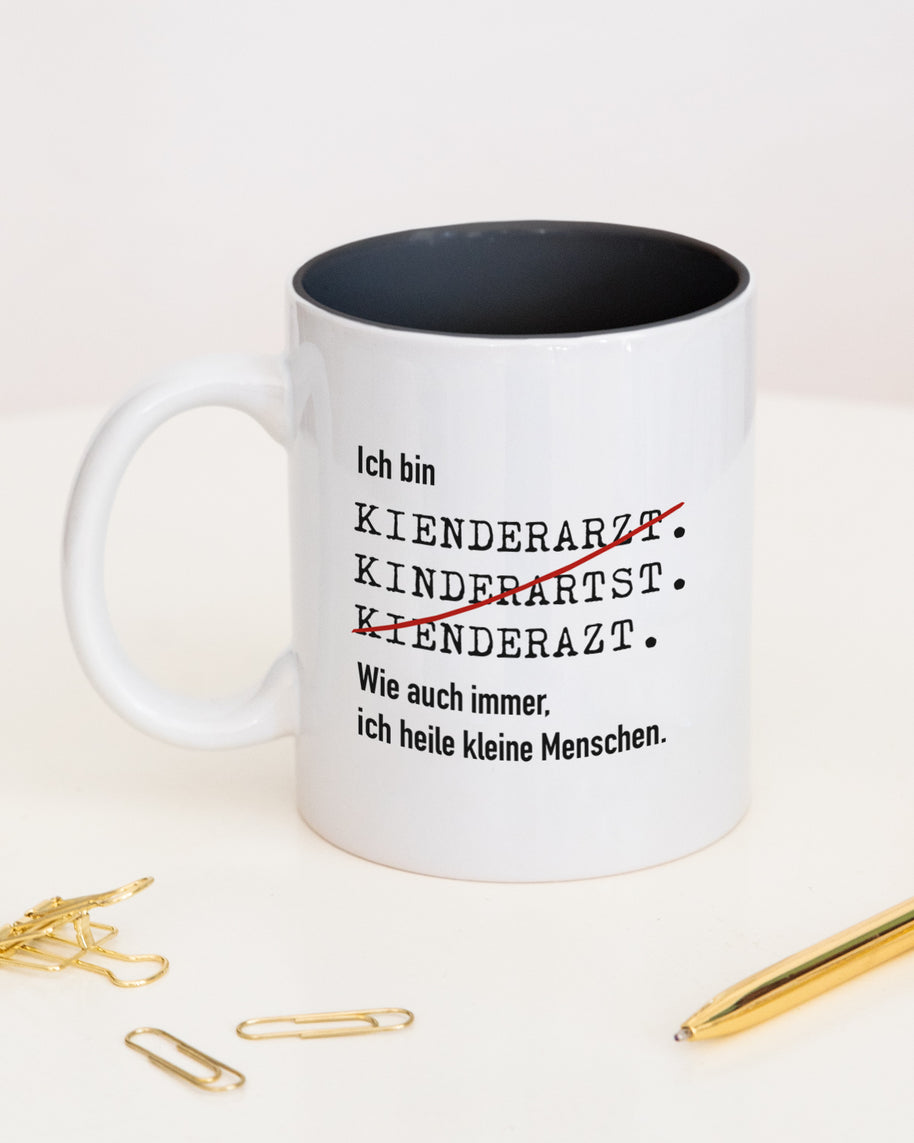 Ich bin Kinderarzt/Kinderärztin- Tasse Kinderarzt Schwarz Tasse Lieblingskollegen®