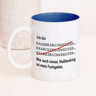 Tasse mit Spruch, Tasse mit Aufdruck, ich bin Krankenschwester, Kollegin Kollege, Mitarbeiterin Mitarbeiter, Chefin Chef, Geschenk für Kollegin oder Kollege, dunkelblau