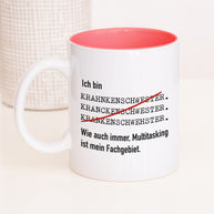 Tasse mit Spruch, Tasse mit Aufdruck, ich bin Krankenschwester, Kollegin Kollege, Mitarbeiterin Mitarbeiter, Chefin Chef, Geschenk für Kollegin oder Kollege, rot