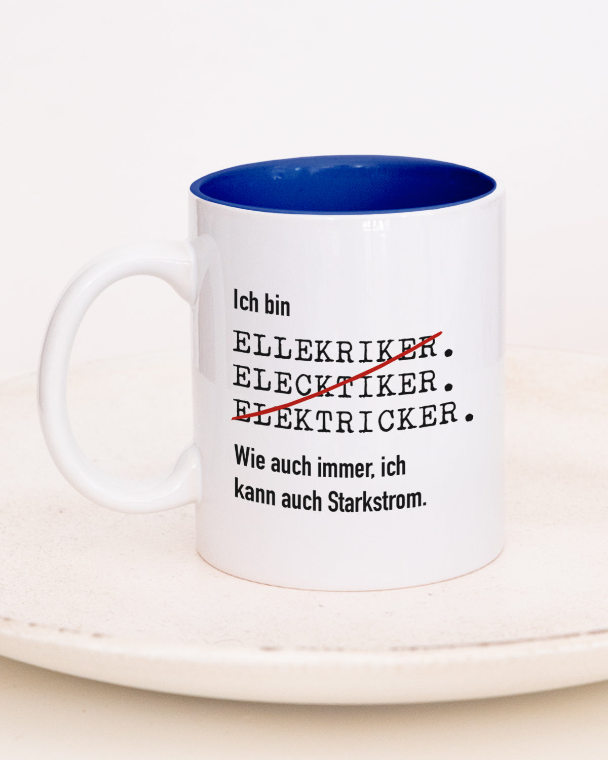 Ich bin Elektriker/in - Tasse Elektriker Dunkelblau Tasse Lieblingskollegen®