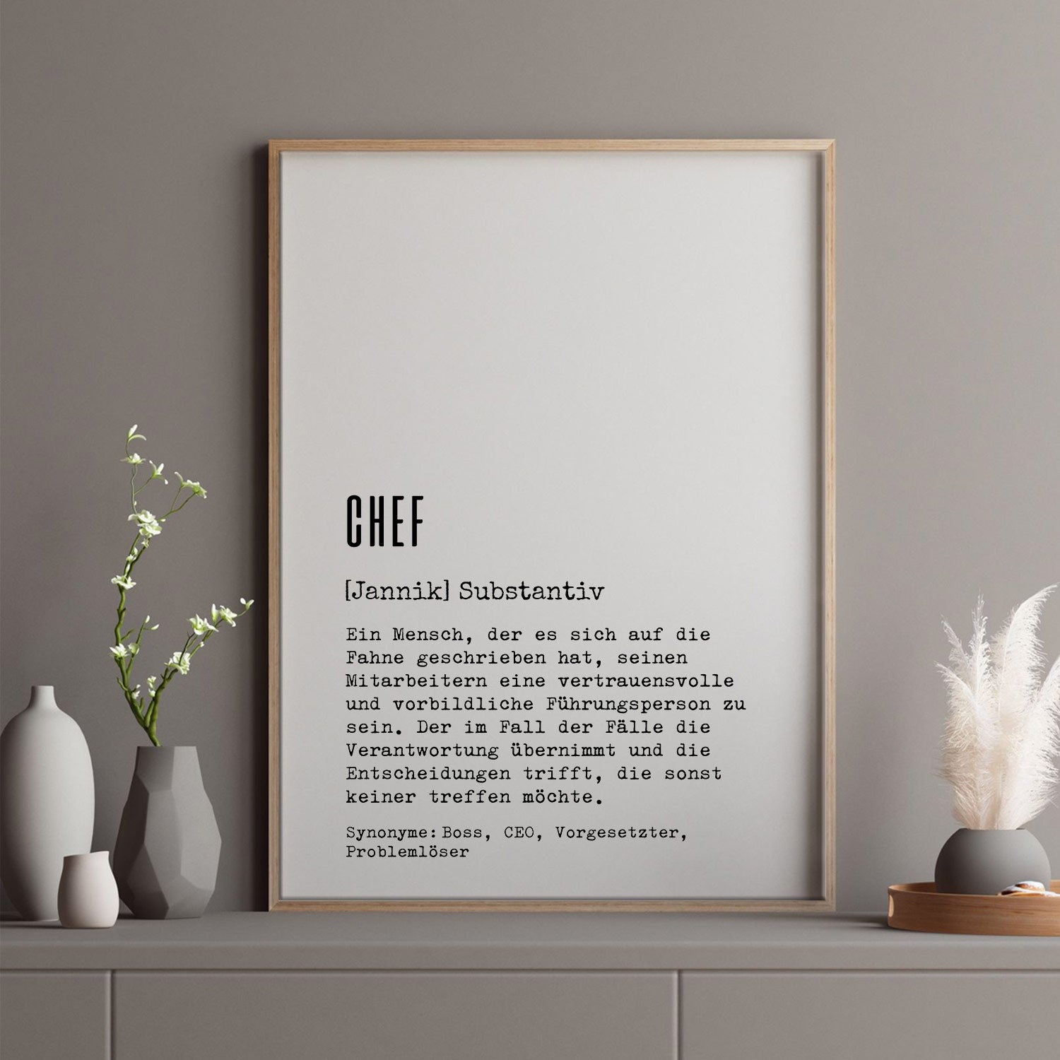 Definition Chef - personalisierbares Poster Poster Lieblingskollegen®