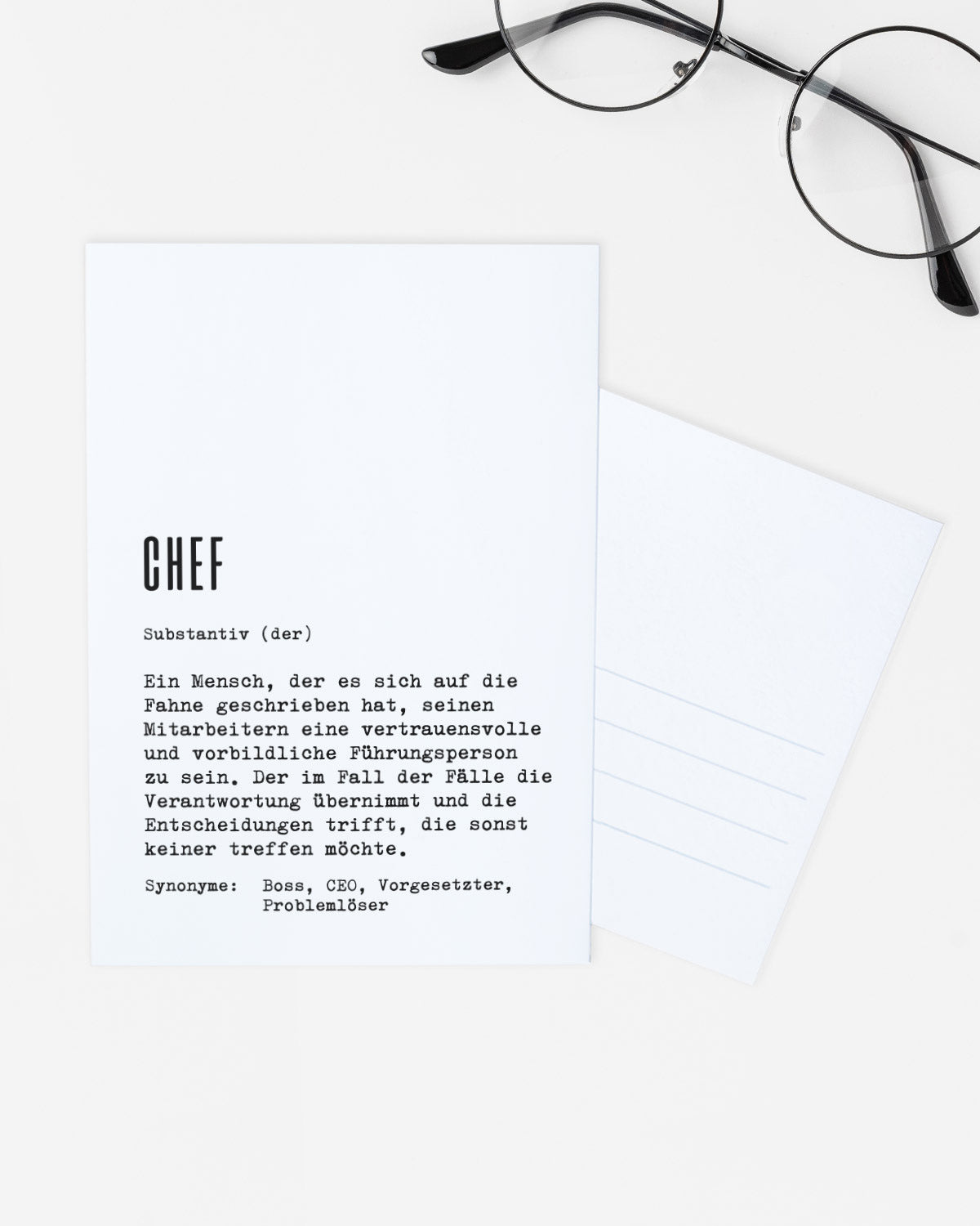 Definition Chef - Postkarte Postkarte Lieblingskollegen®