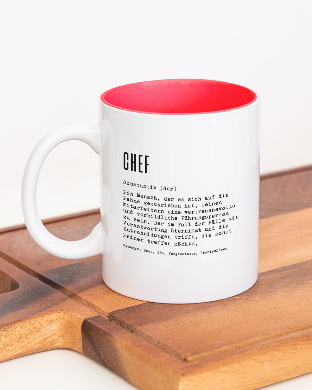 Definition Chef/in - Tasse Chef Rot Tasse Lieblingskollegen®
