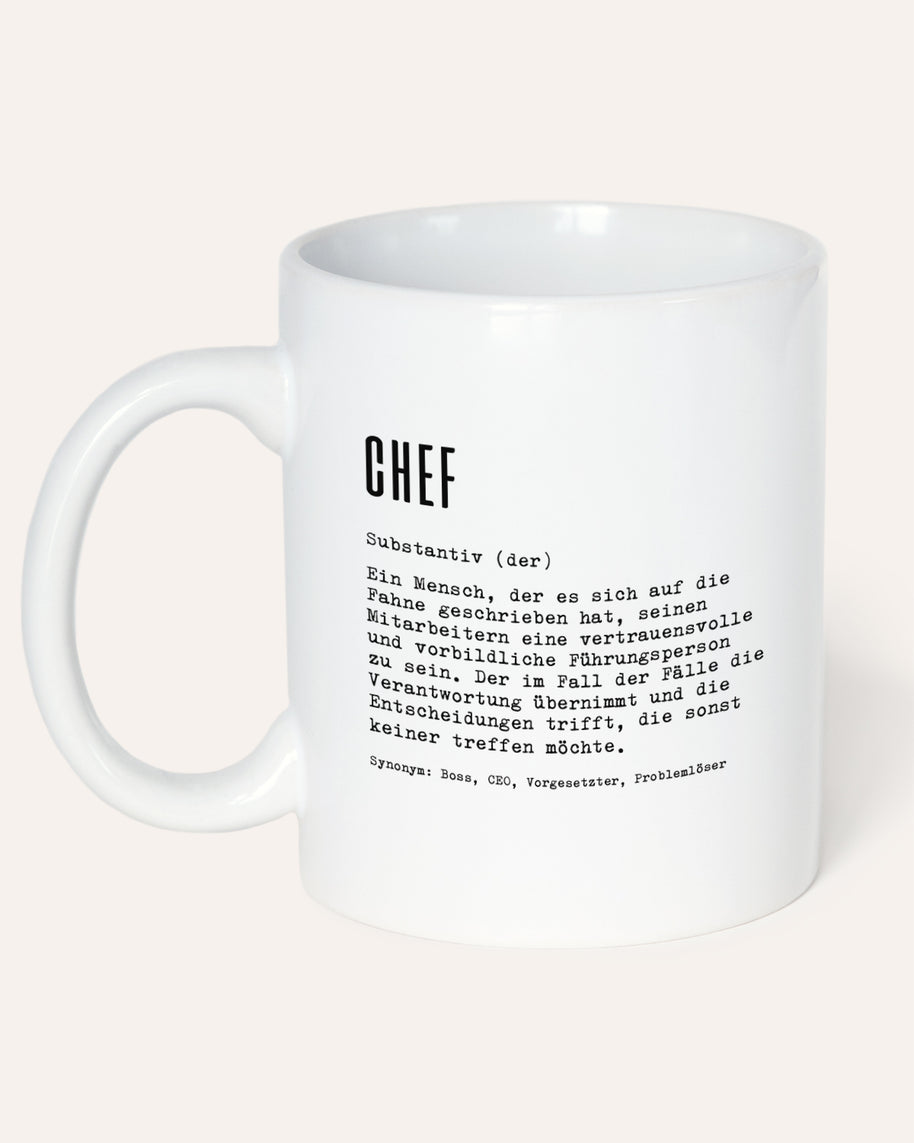 Definition Chef/in - Tasse Chef Weiß Tasse Lieblingskollegen®