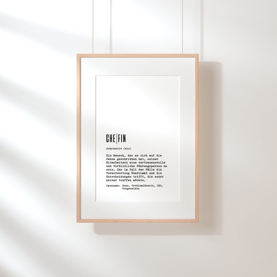 Dudeneintrag Chefin - personalisierbares Poster