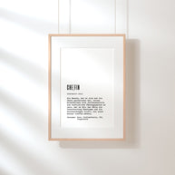 Dudeneintrag Chefin - personalisierbares Poster
