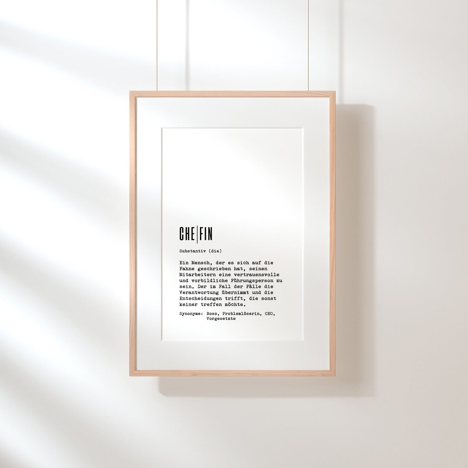 Definition Chefin - personalisierbares Poster Poster Lieblingskollegen®