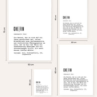 Dudeneintrag Chefin - personalisierbares Poster