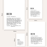 Dudeneintrag Chefin - personalisierbares Poster