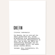 Dudeneintrag Chefin - personalisierbares Poster
