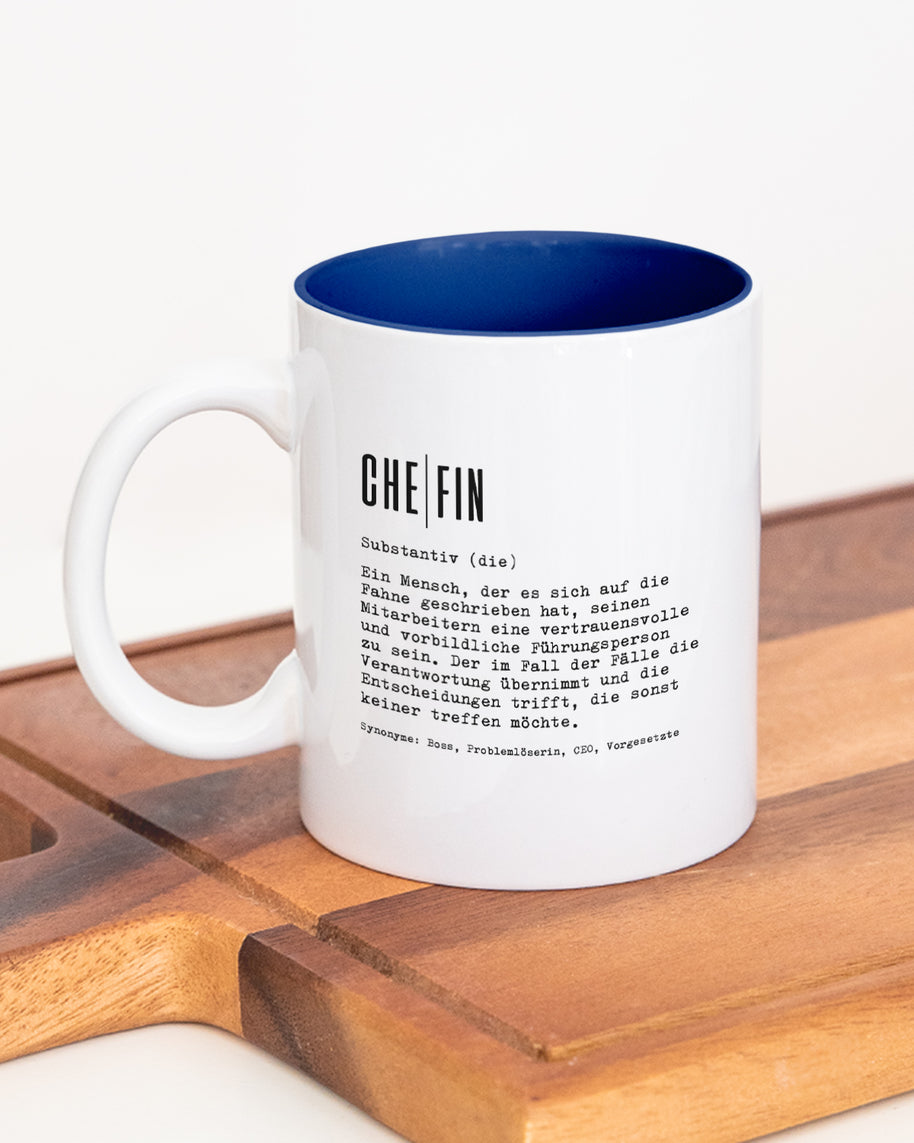Definition Chef/in - Tasse Chefin Dunkelblau Tasse Lieblingskollegen®