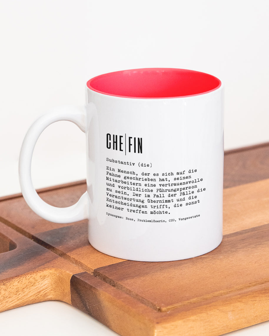 Definition Chef/in - Tasse Chefin Rot Tasse Lieblingskollegen®