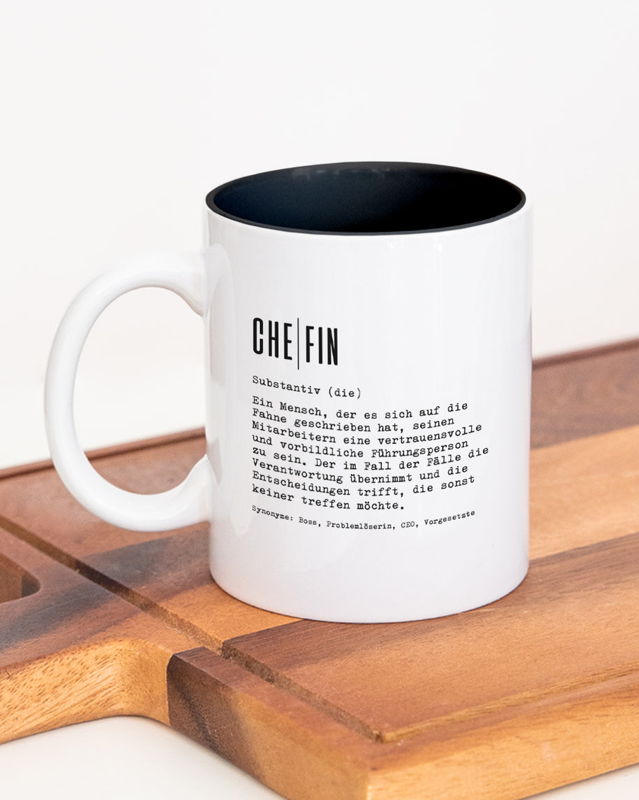 Definition Chef/in - Tasse Chefin Schwarz Tasse Lieblingskollegen®