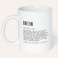 Definition Chef/in - Tasse Chefin Weiß Tasse Lieblingskollegen®