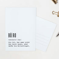 Definition Büro - Postkarte