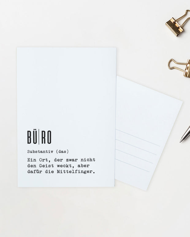 Definition Büro - Postkarte