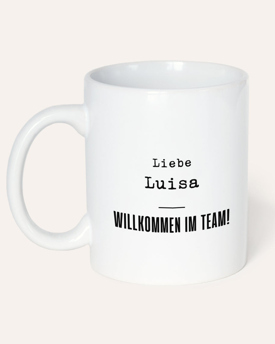 Willkommen im Team! (w) - Tasse Tasse Lieblingskollegen®
