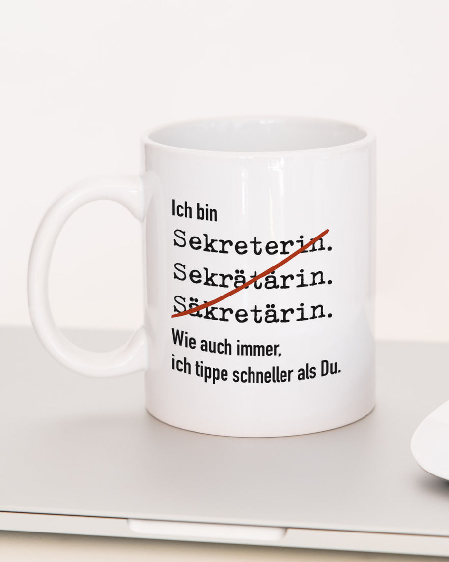 Ich bin Sekretär/in - Tasse Sekretärin Weiß Tasse Lieblingskollegen®