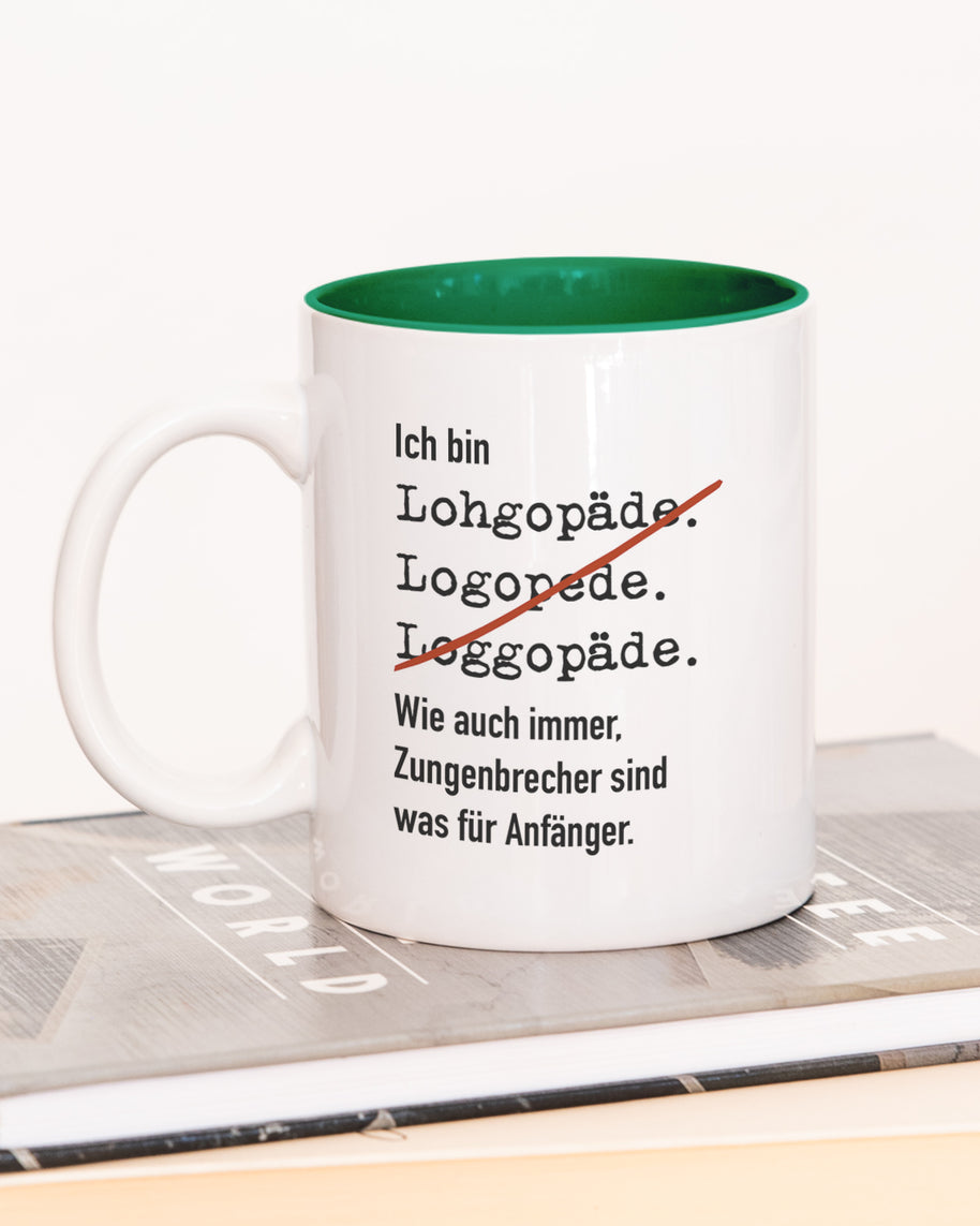 Ich bin Logopäde/in - Tasse Logopäde Dunkelgrün Tasse Lieblingskollegen®