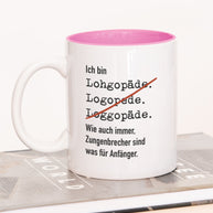 Ich bin Logopäde/in - Tasse Logopäde Pink Tasse Lieblingskollegen®