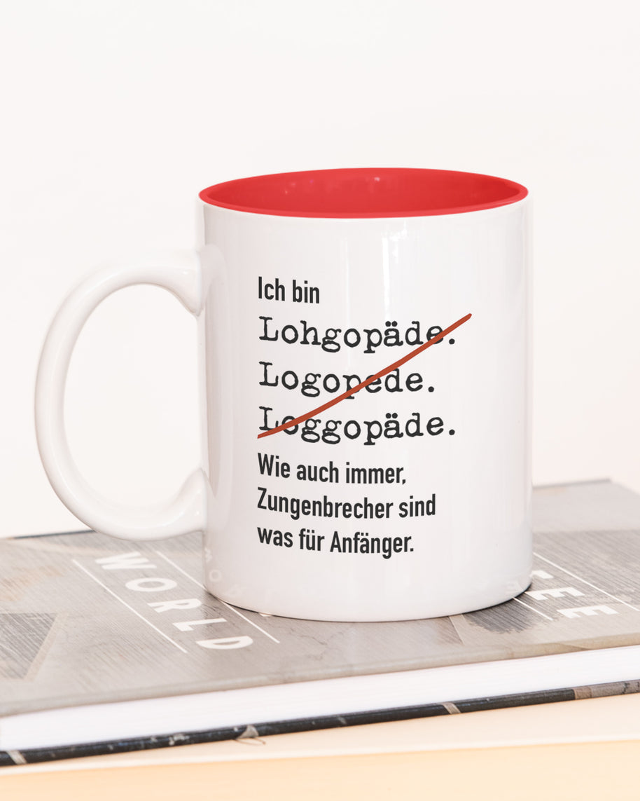 Ich bin Logopäde/in - Tasse Logopäde Rot Tasse Lieblingskollegen®