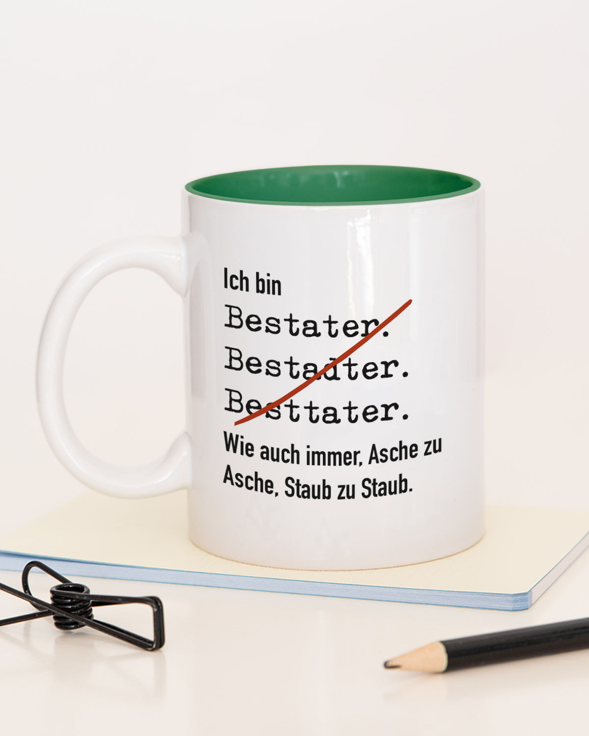 Ich bin Bestatter - Tasse Dunkelgrün Tasse Lieblingskollegen®