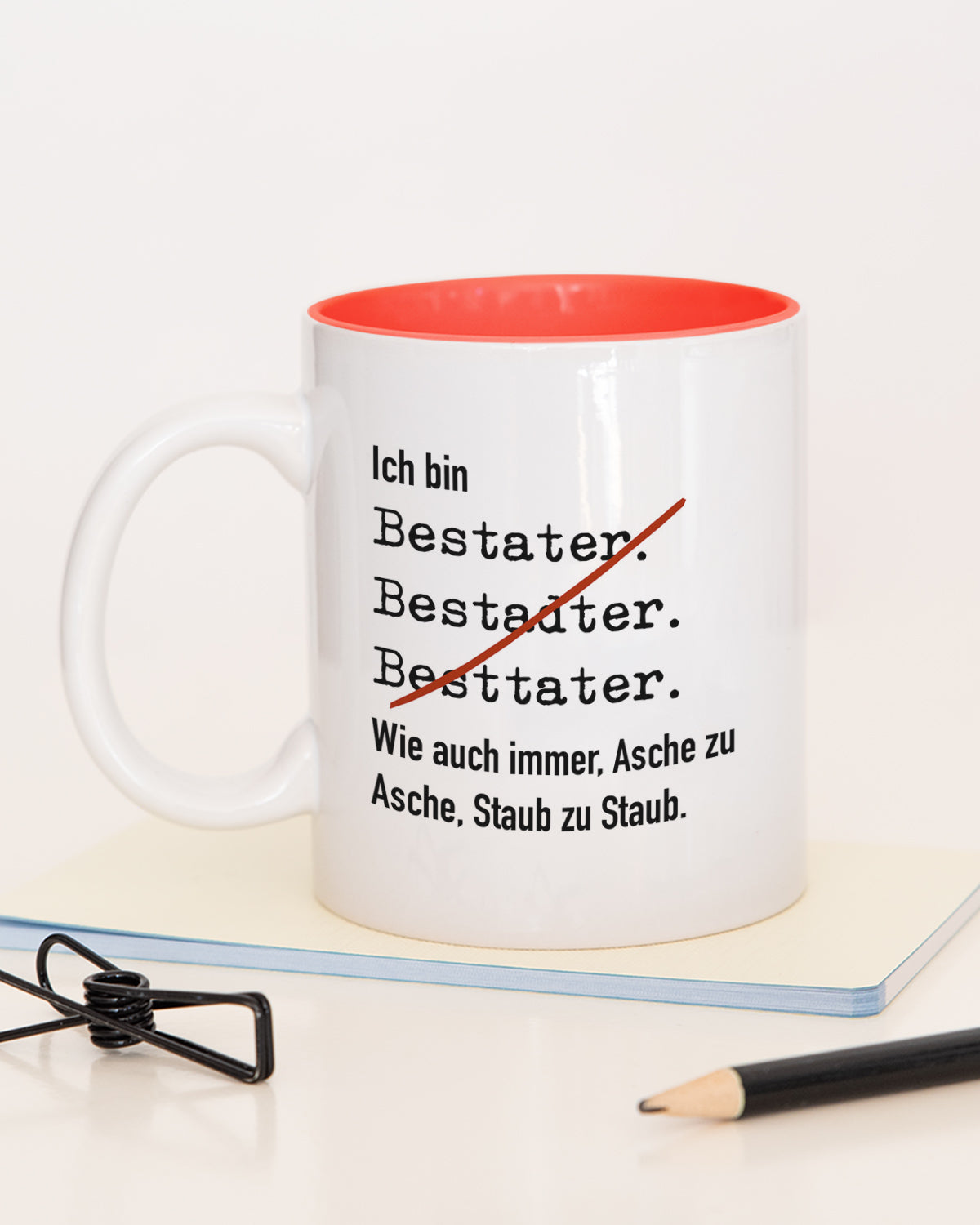 Ich bin Bestatter - Tasse Rot Tasse Lieblingskollegen®