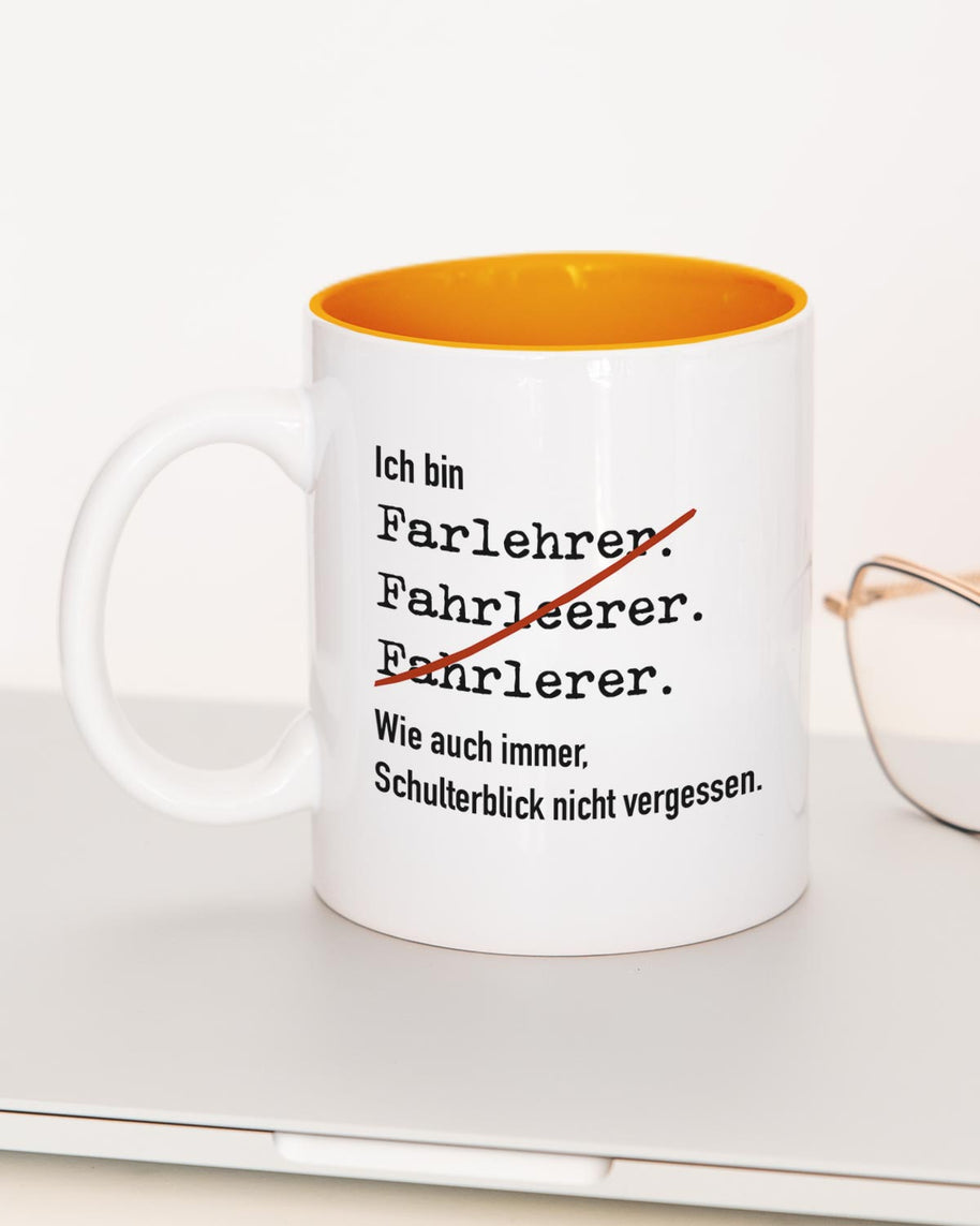 Ich bin Fahrlehrer - Tasse Orange Tasse LKM1375_Tasse_Ich-bin-Fahrlehrer_Mood_Shop_Orange Lieblingskollegen®
