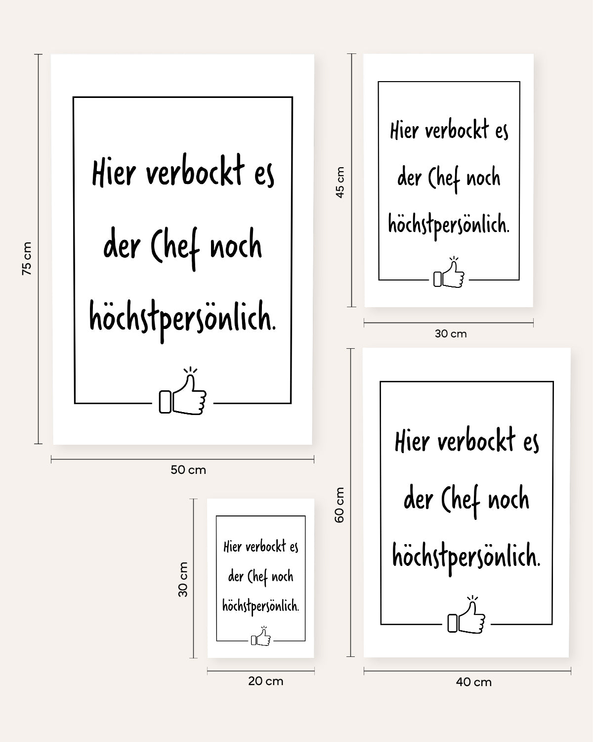 Hier verbockt es der Chef - Poster Poster Lieblingskollegen®