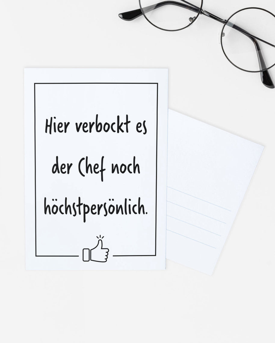 Hier verbockt es der Chef - Postkarte