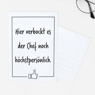 Hier verbockt es der Chef - Postkarte