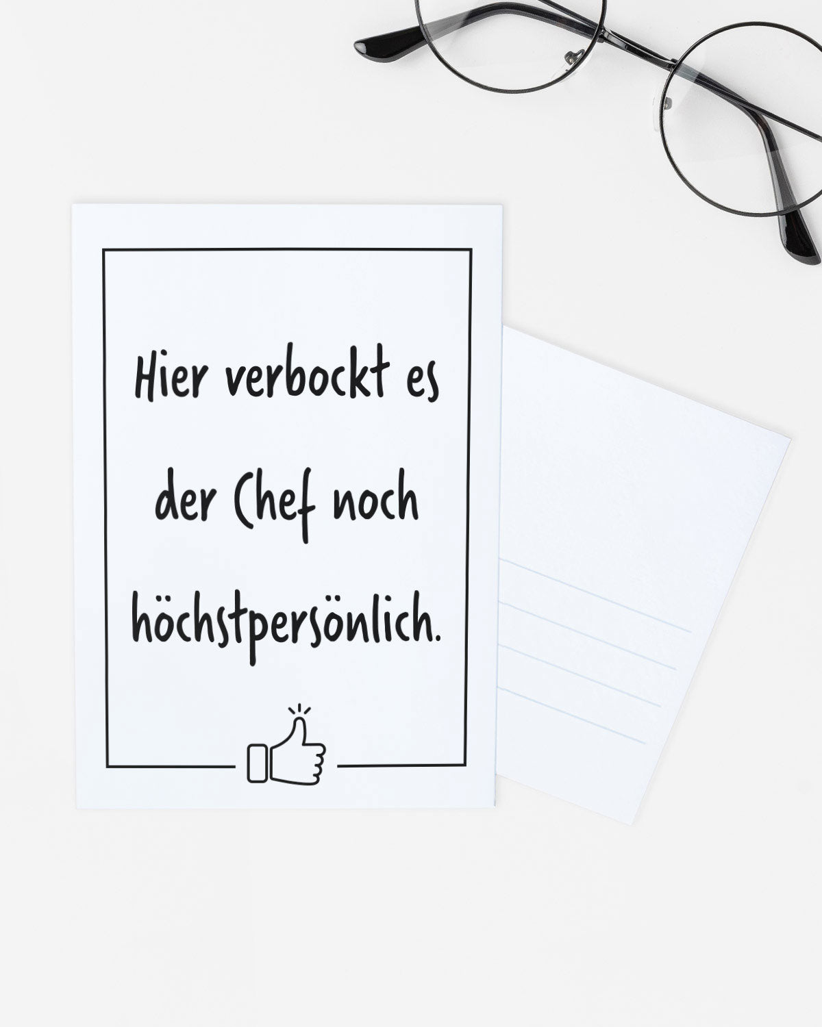 Hier verbockt es der Chef - Postkarte Postkarte Lieblingskollegen®
