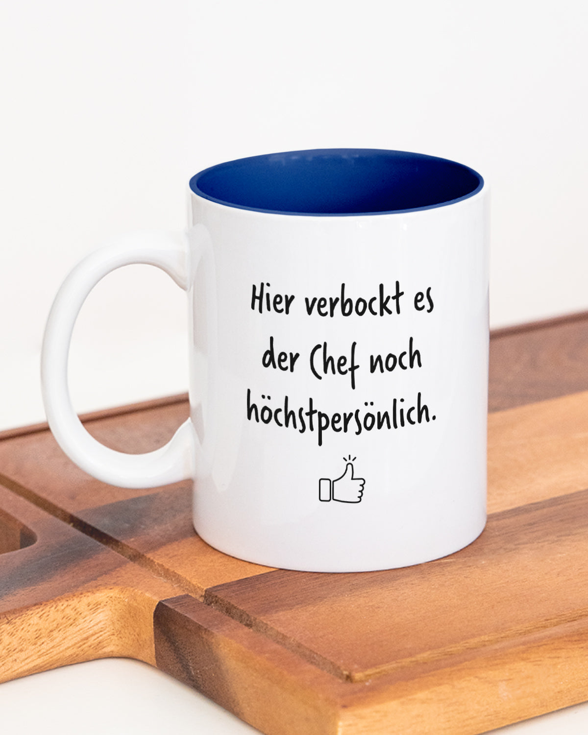 Hier verbockt es der Chef - Tasse Dunkelblau Tasse Lieblingskollegen®