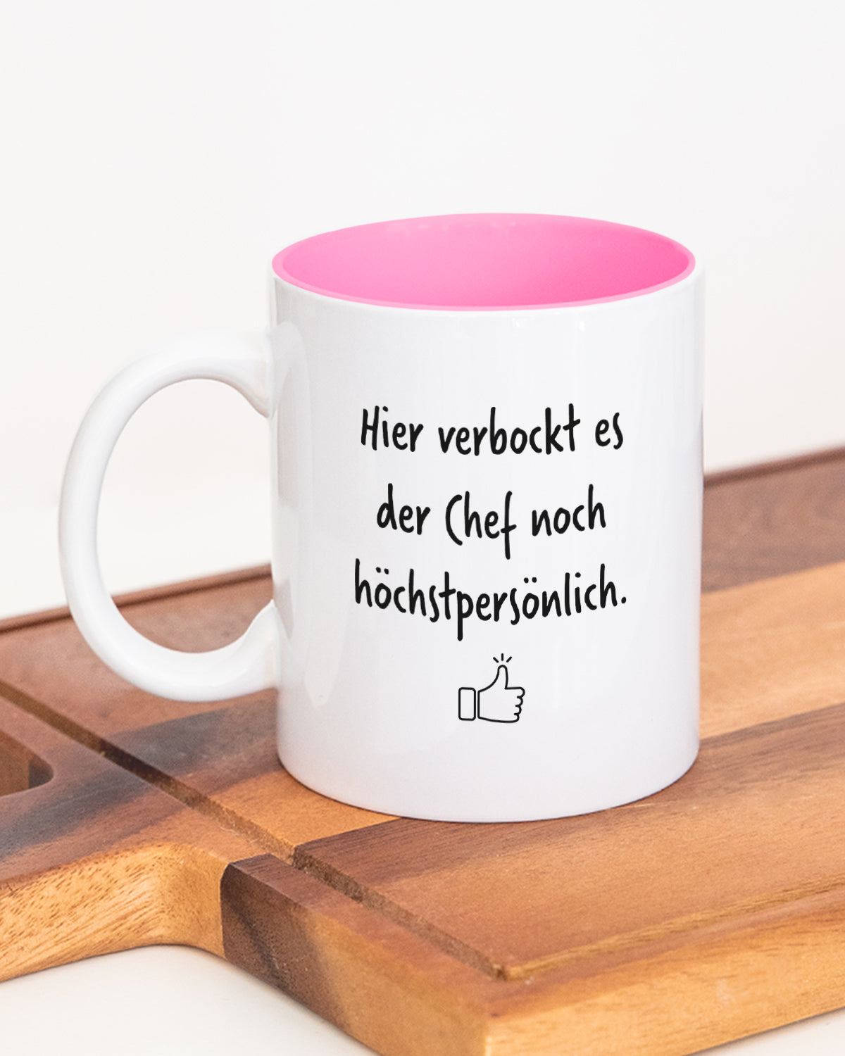 Hier verbockt es der Chef - Tasse Pink Tasse Lieblingskollegen®