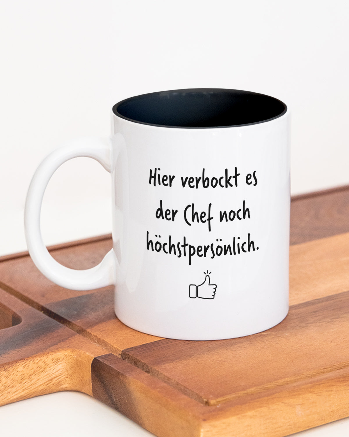 Hier verbockt es der Chef - Tasse Schwarz Tasse Lieblingskollegen®