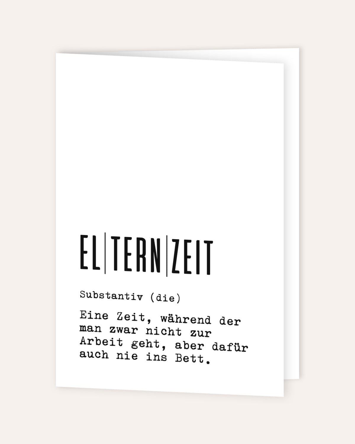 Definition Elternzeit - Grußkarte Grußkarte Lieblingskollegen®