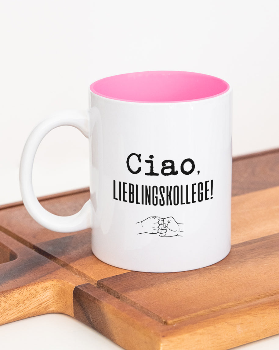 Ciao, Lieblingskollege! - Tasse Pink Tasse Lieblingskollegen