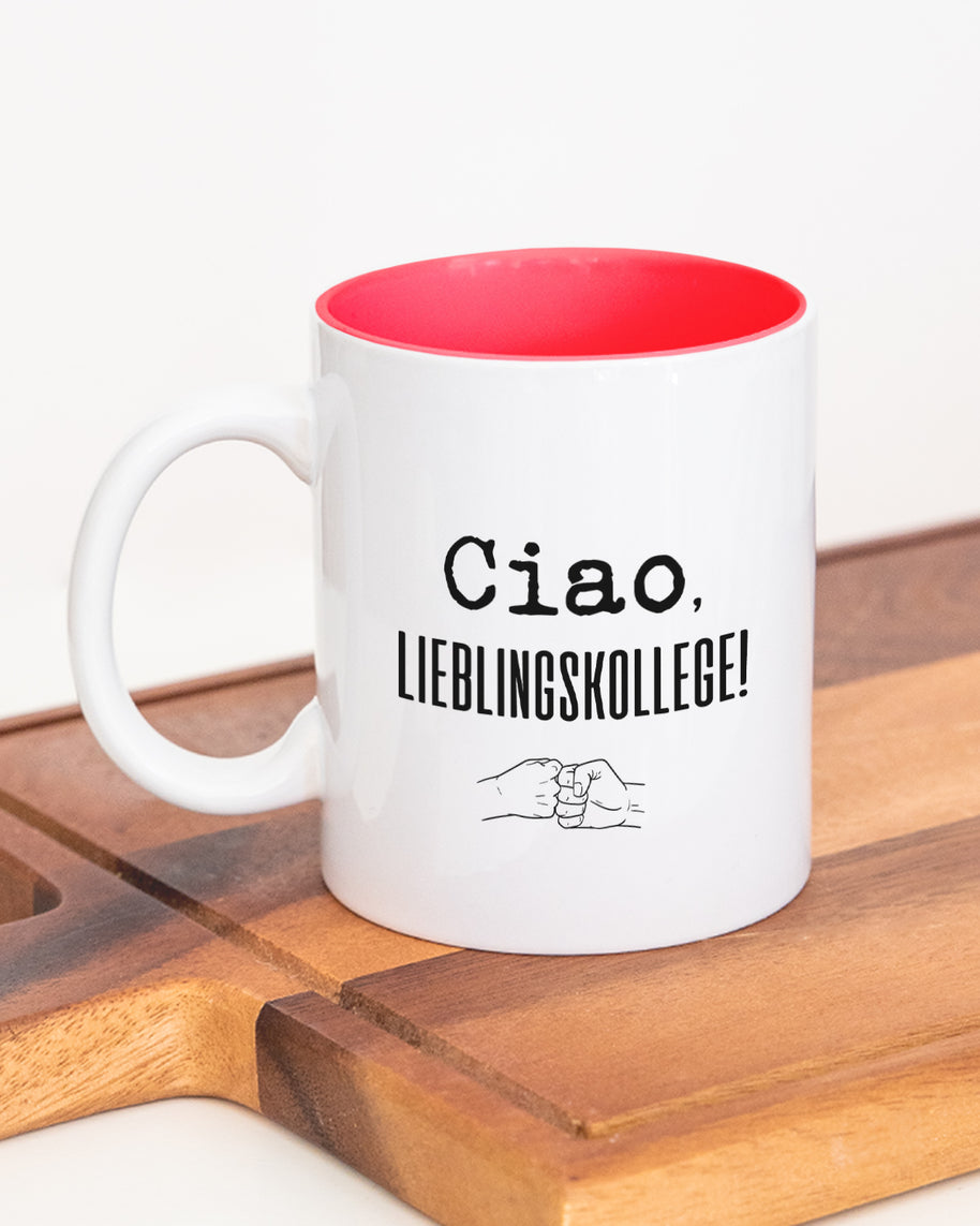 Ciao, Lieblingskollege! - Tasse Rot Tasse Lieblingskollegen