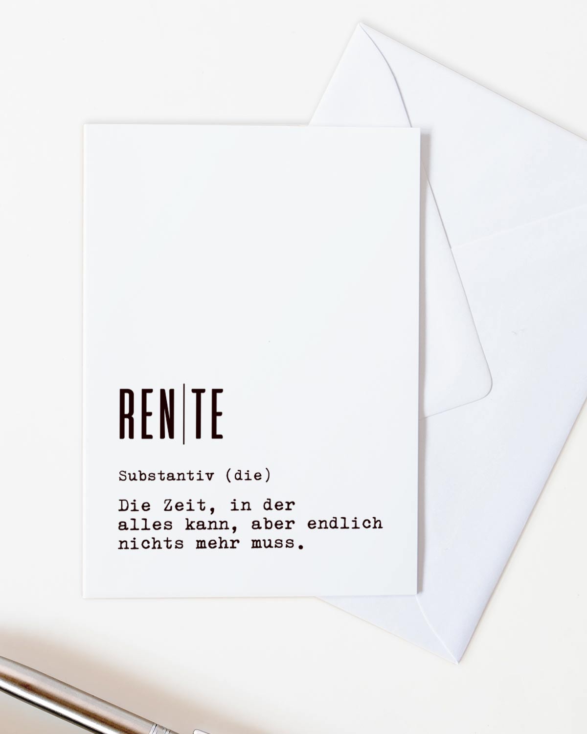 Definition Rente - Grußkarte Grußkarte Lieblingskollegen®