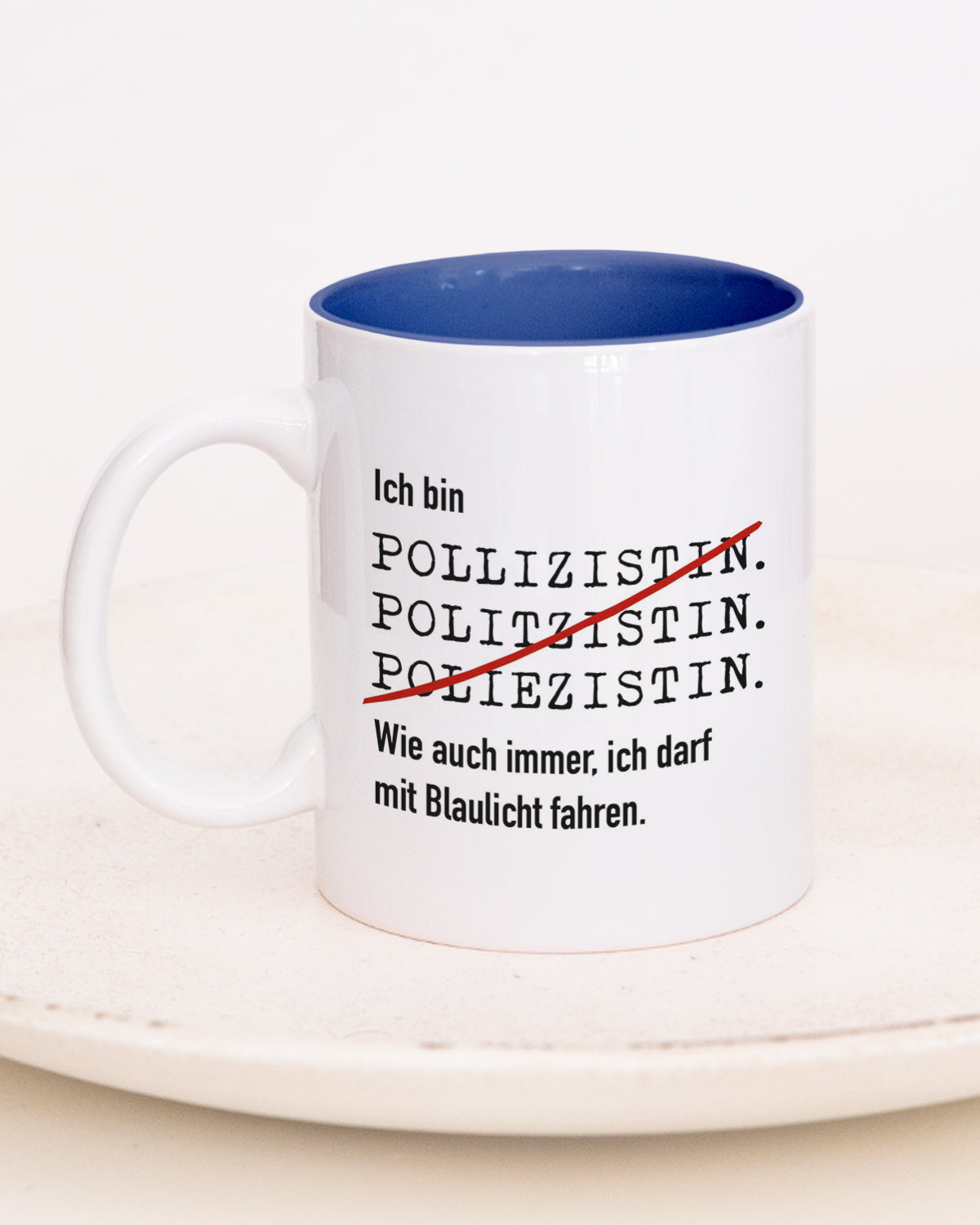 Ich bin Polizist/in - Tasse Polizistin Dunkelblau Tasse Lieblingskollegen®