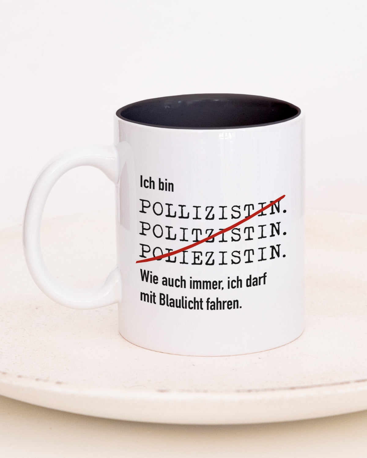 Ich bin Polizist/in - Tasse Polizistin Schwarz Tasse Lieblingskollegen®