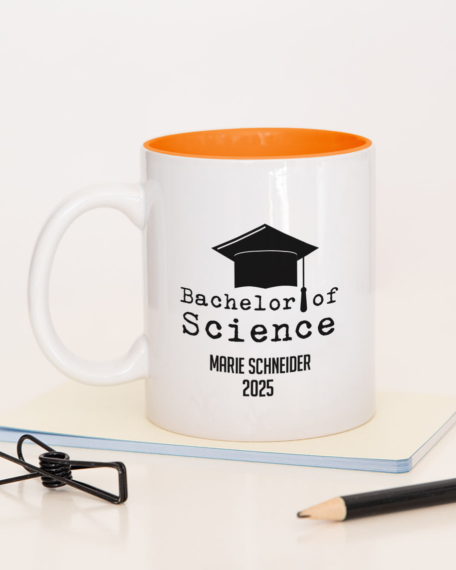 Bachelor of Science - Tasse Orange Tasse Lieblingskollegen