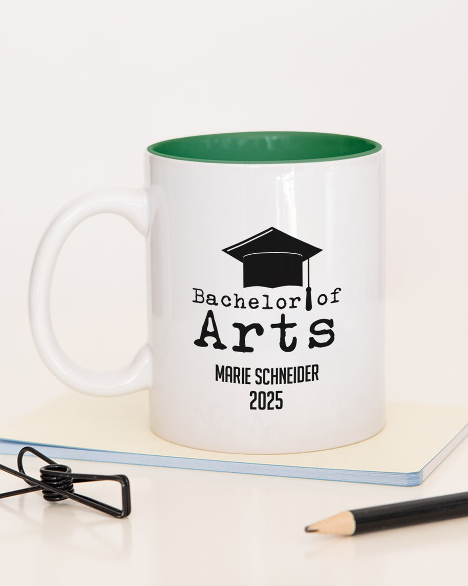 Bachelor of Arts - Tasse Dunkelgrün Tasse Lieblingskollegen