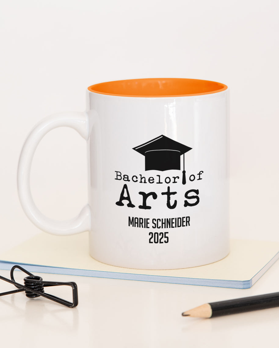 Bachelor of Arts - Tasse Orange Tasse Lieblingskollegen