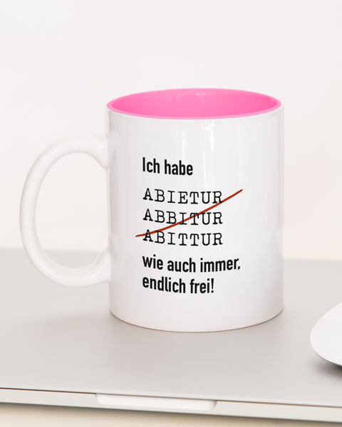 Ich habe Abitur - Tasse Pink Tasse Lieblingskollegen®