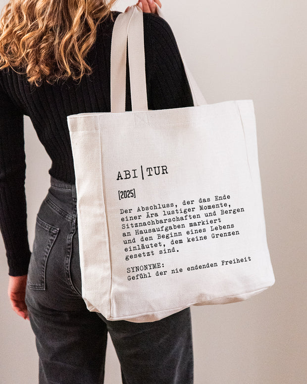 Definition Abitur - Stofftasche Stofftasche VISUAL STATEMENTS